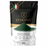 Spiripau Spirulina Bio - Doypack contenente 50g di polvere di Spirulina biologica pura [fronte]